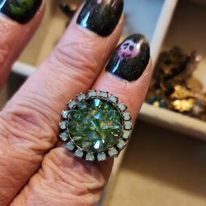 Elegant Green Statement Ring
